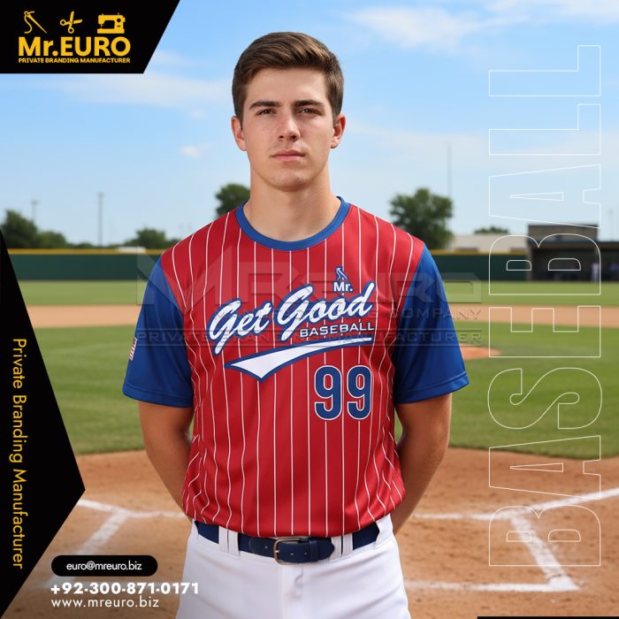 Pinstripes Baseball Crew Neck Jersey
