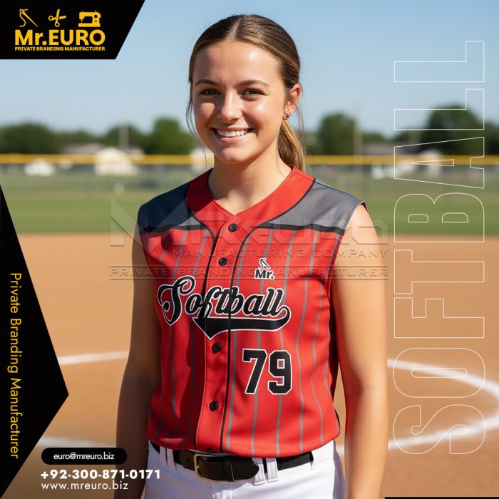 Softball Sleeveless Full Button