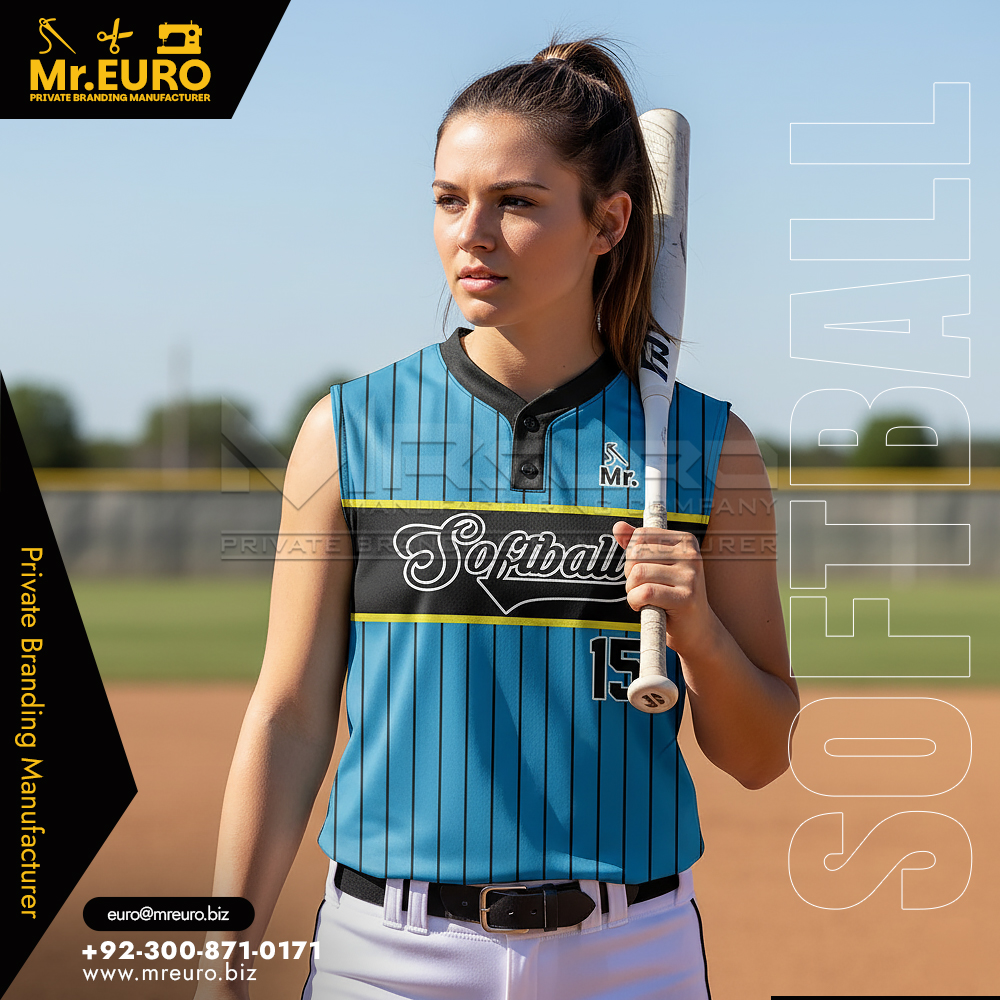 Softball 2-Button Sleeveless Jersey Custom Design