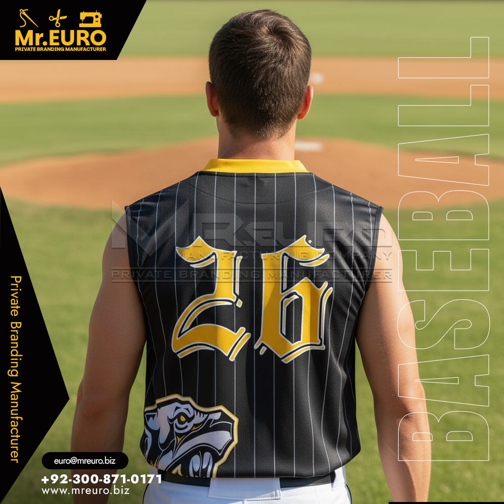 2-Button Sleeveless Baseball Jersey Custom Design - Image 2