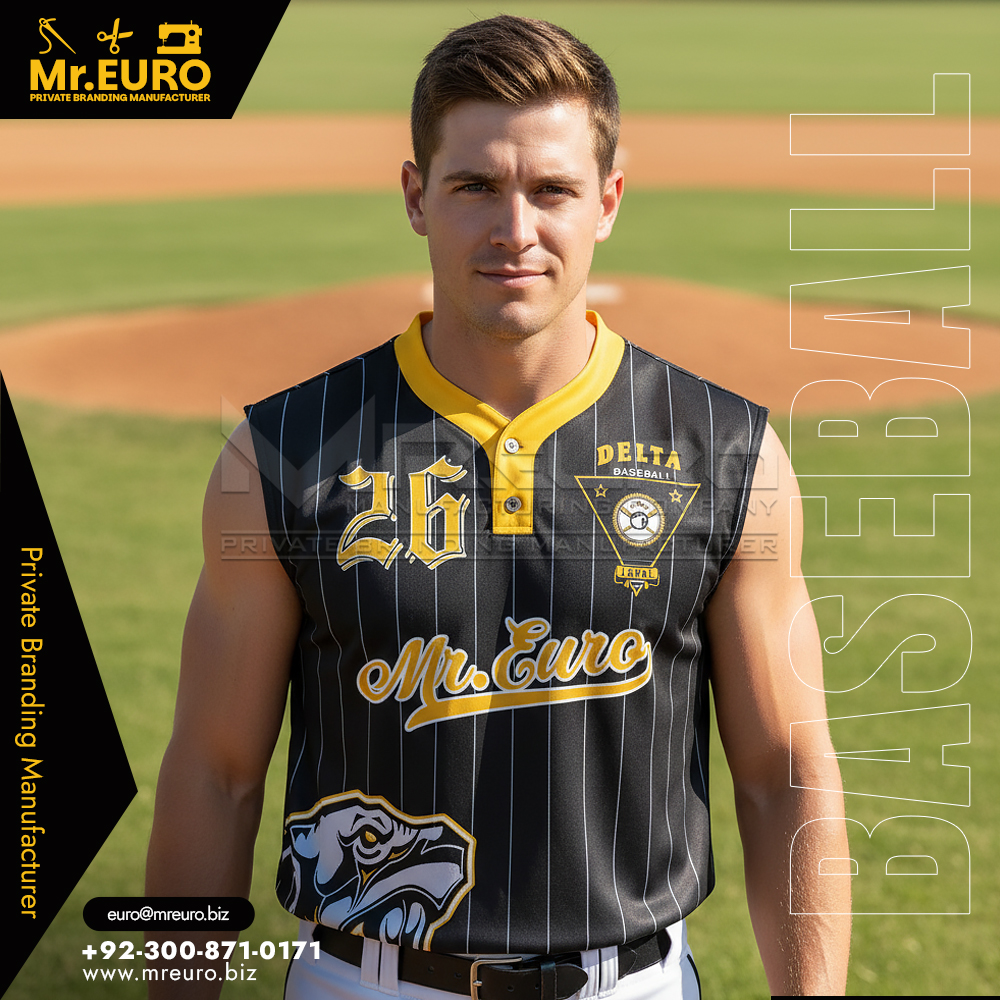 2-Button Sleeveless Baseball Jersey Custom Design