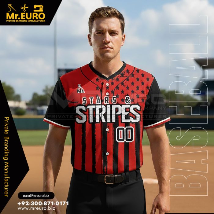 Custom Full Button Baseball Jersey