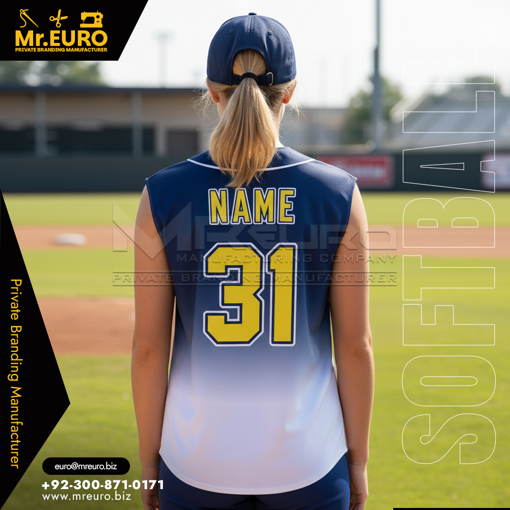 Gradient Softball Sleeveless Jersey Full Button - Image 2
