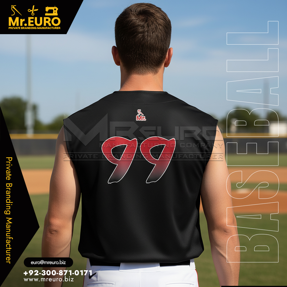 Men's Baseball Sleeveless Full Button Jersey Design - Image 2