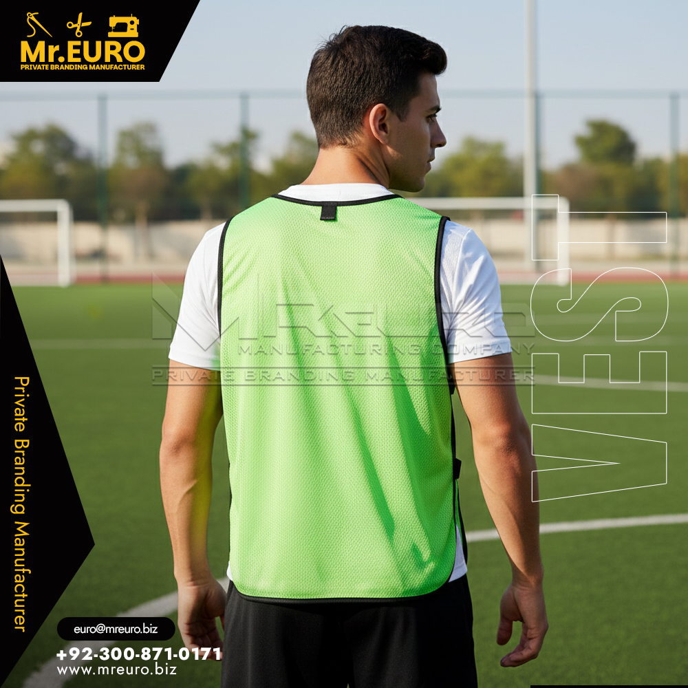 Mesh High Viz Green Training Vest For Practice - Image 2