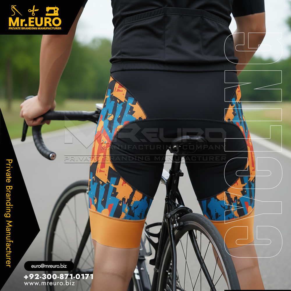 Premium Sublimated Cycling Shorts for Road Riders - Image 2
