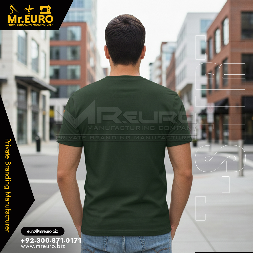 Green Graphic Printed Cotton T-Shirt - Image 2