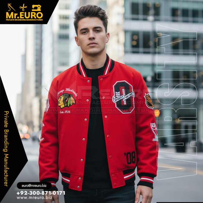 Classic Style Red Varsity Jacket Timeless Look