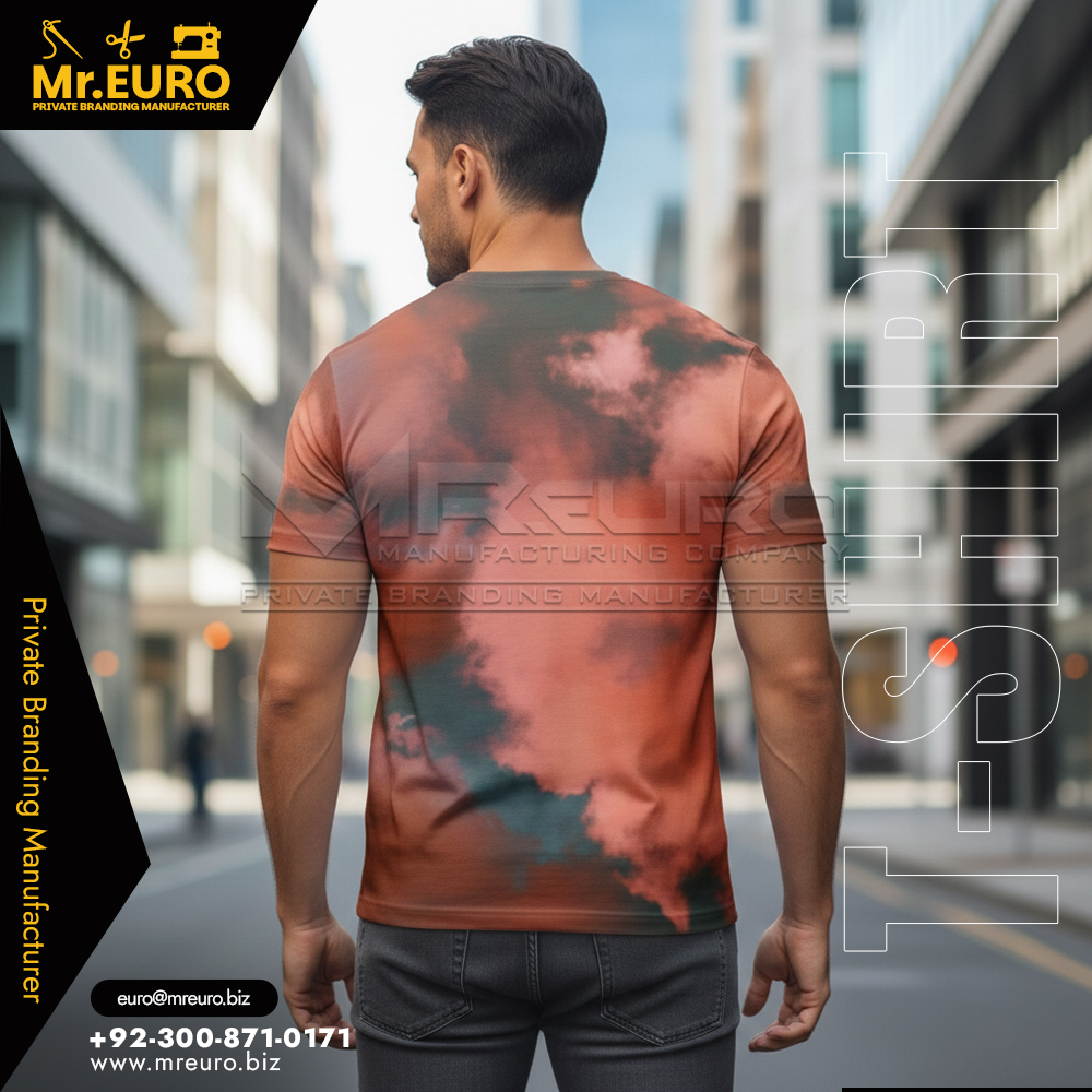 Brown Abstract Sublimation T-Shirt Modern Look - Image 2