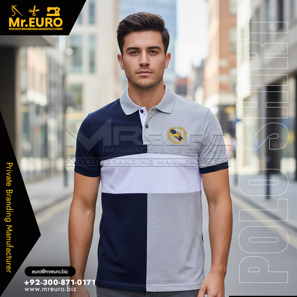 Two Tone Casual Cotton Polo Shirt Smart Style