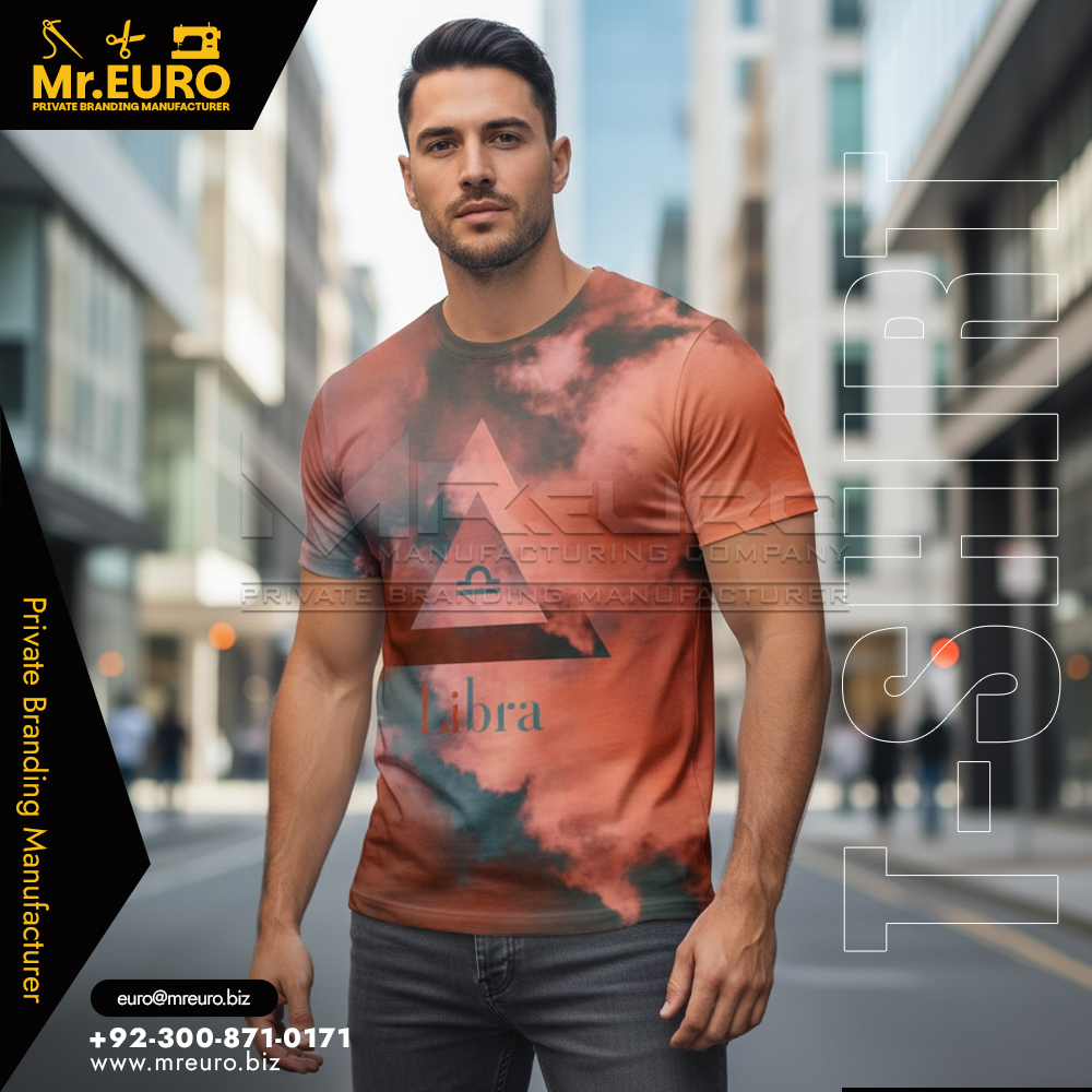 Brown Abstract Sublimation T-Shirt Modern Look