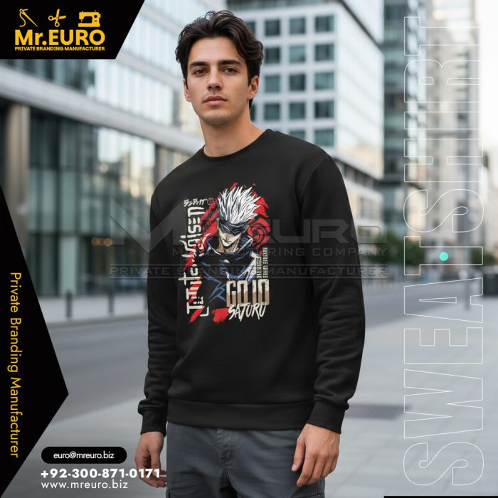 Black Casual Graphic Sweatshirt for Everyday Wear
