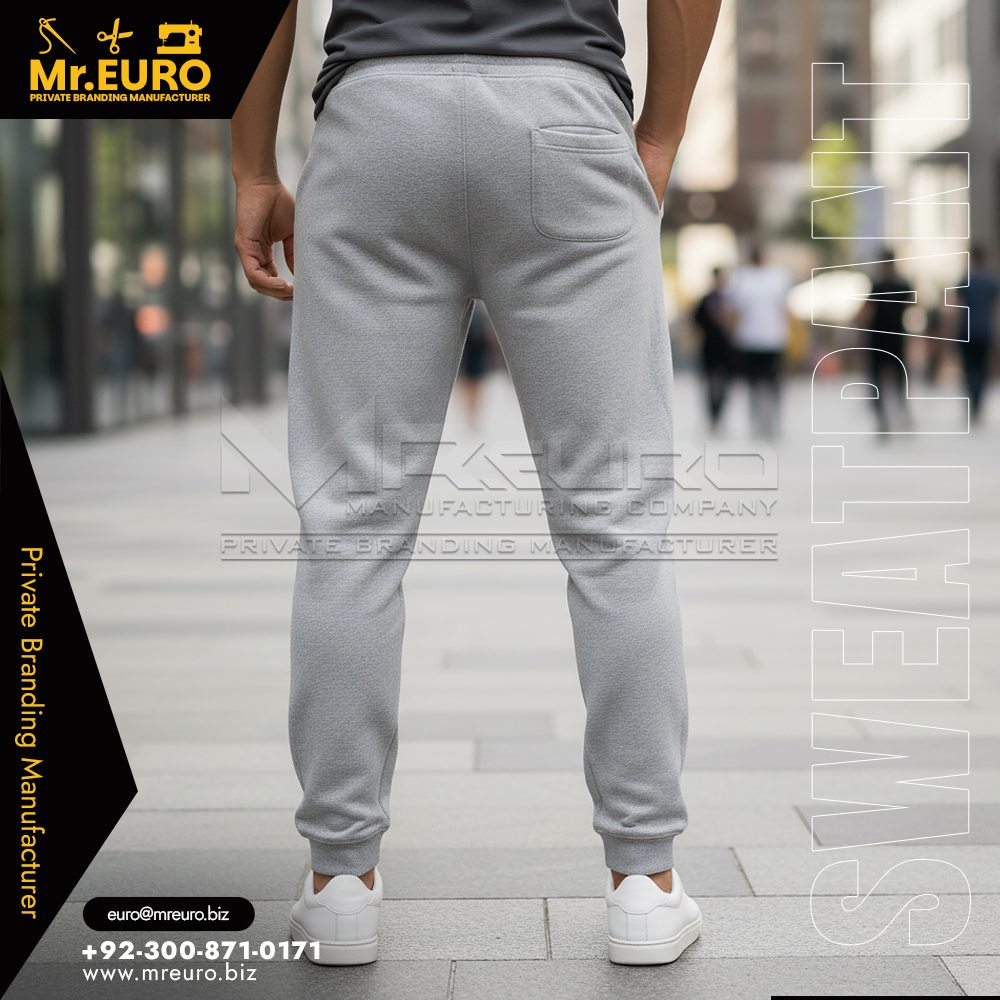 Men's Slim Fit Grey Sweat Pant Everyday Style - Image 2
