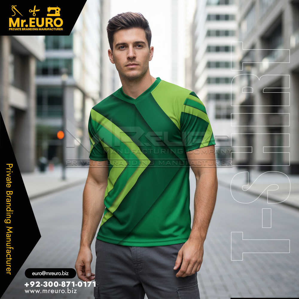 Men Fashion Sublimation V Neck T-Shirt