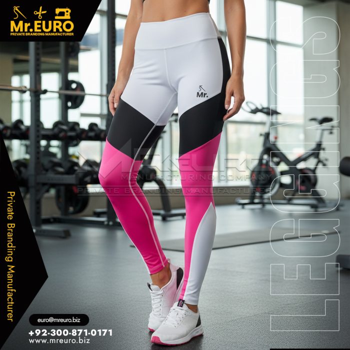 White Pink Women Sports Leggings Active Days
