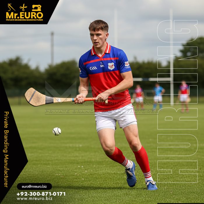 Red Blue Hurling Sublimation Match Uniform