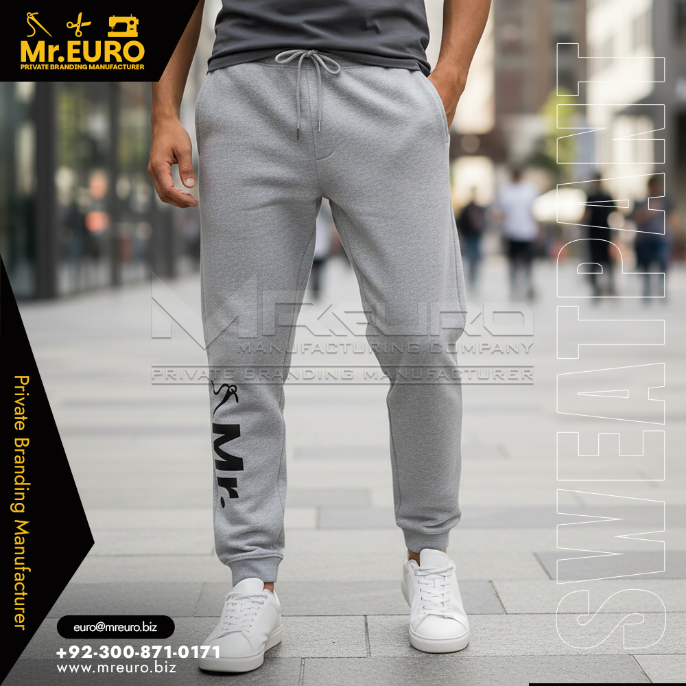 Men's Slim Fit Grey Sweat Pant Everyday Style