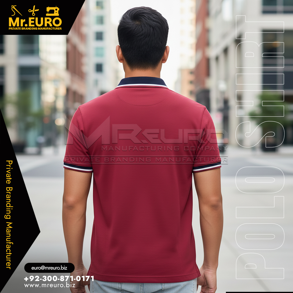 Classic Maroon Polo Shirt for Timeless Style - Image 2