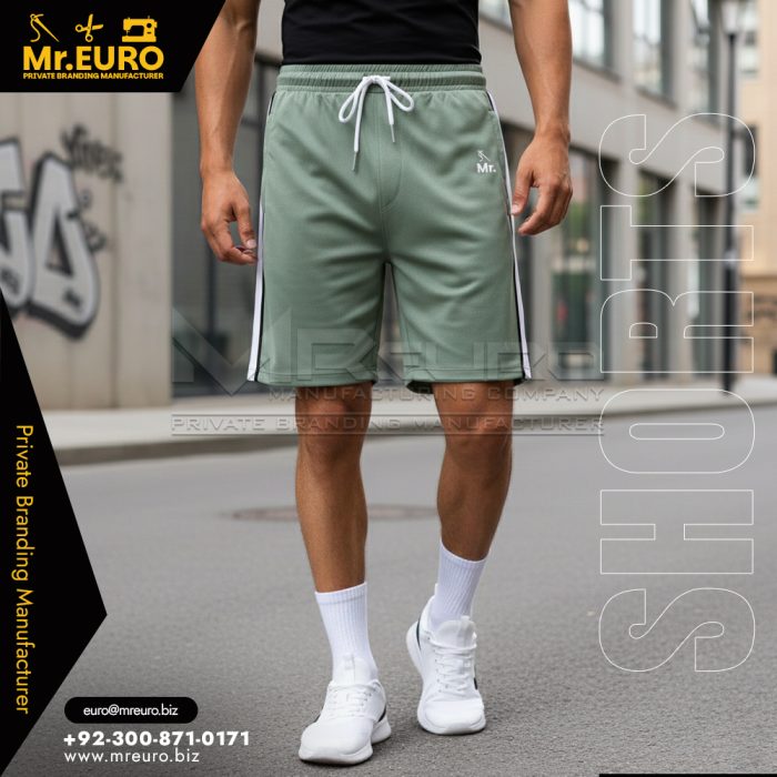 Men's Olive Green Active Training Sports Shorts