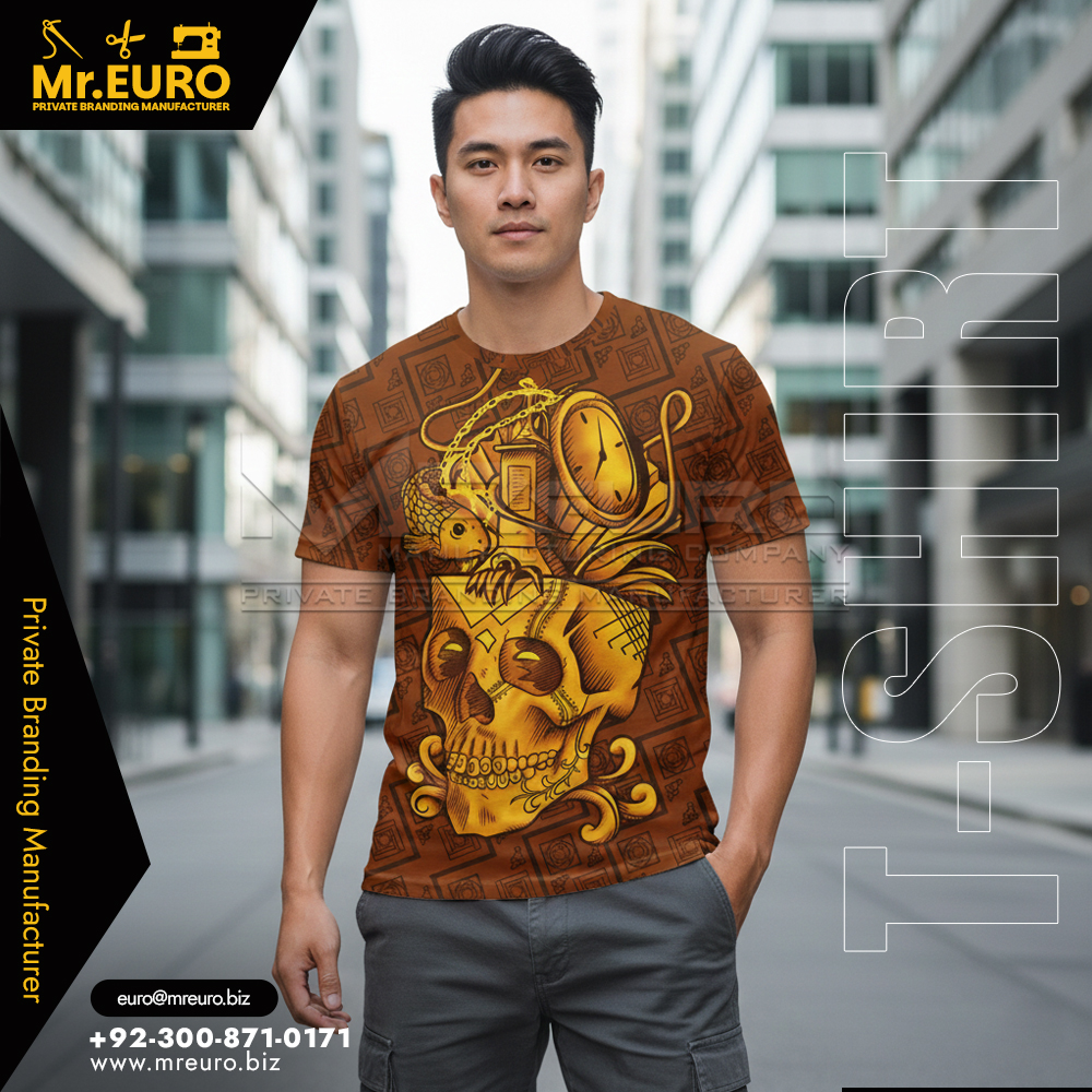 Golden Art Brown Sublimation T-Shirt