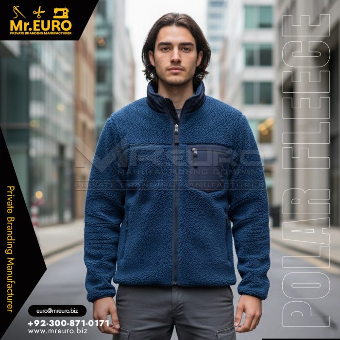 Navy Blue Polar Fleece Jacket A Winter Essential