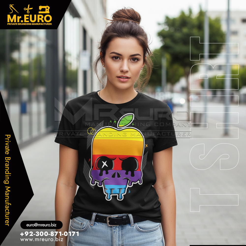 Streetwear Skull Print Crew Neck T-Shirt Women