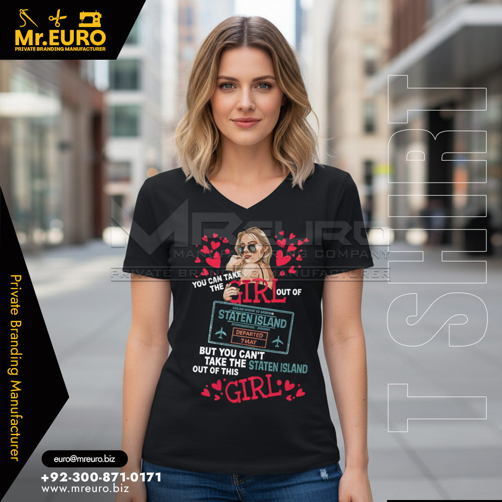 Women Graphic Printed V Neck T-Shirt Casual