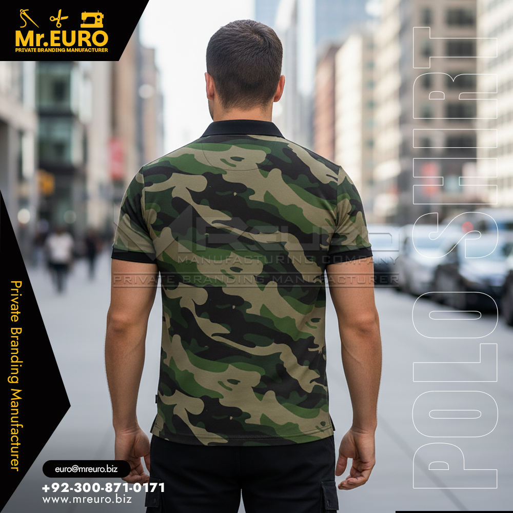 Comfortable Style Camouflage Polo Shirt - Image 2
