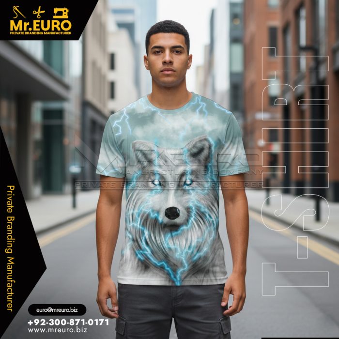 Wolf Print Sublimation T-Shirt for Bold Nature Style