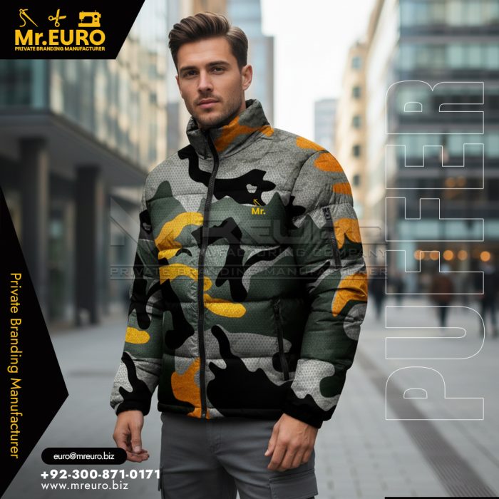 Men Camouflage Street Style Puffer Jacket