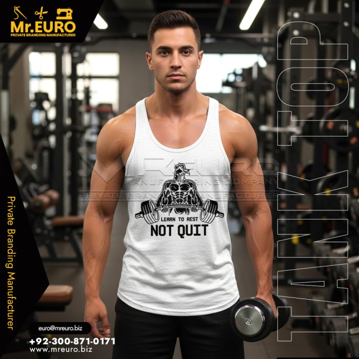 White Workout & Training Gym Tank Top Fitness