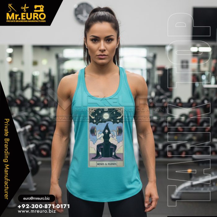 Women's Activewear Style Graphic Gym Tank Top