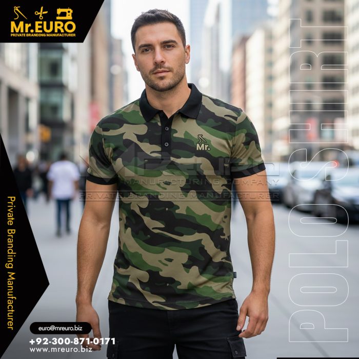 Comfortable Style Camouflage Polo Shirt