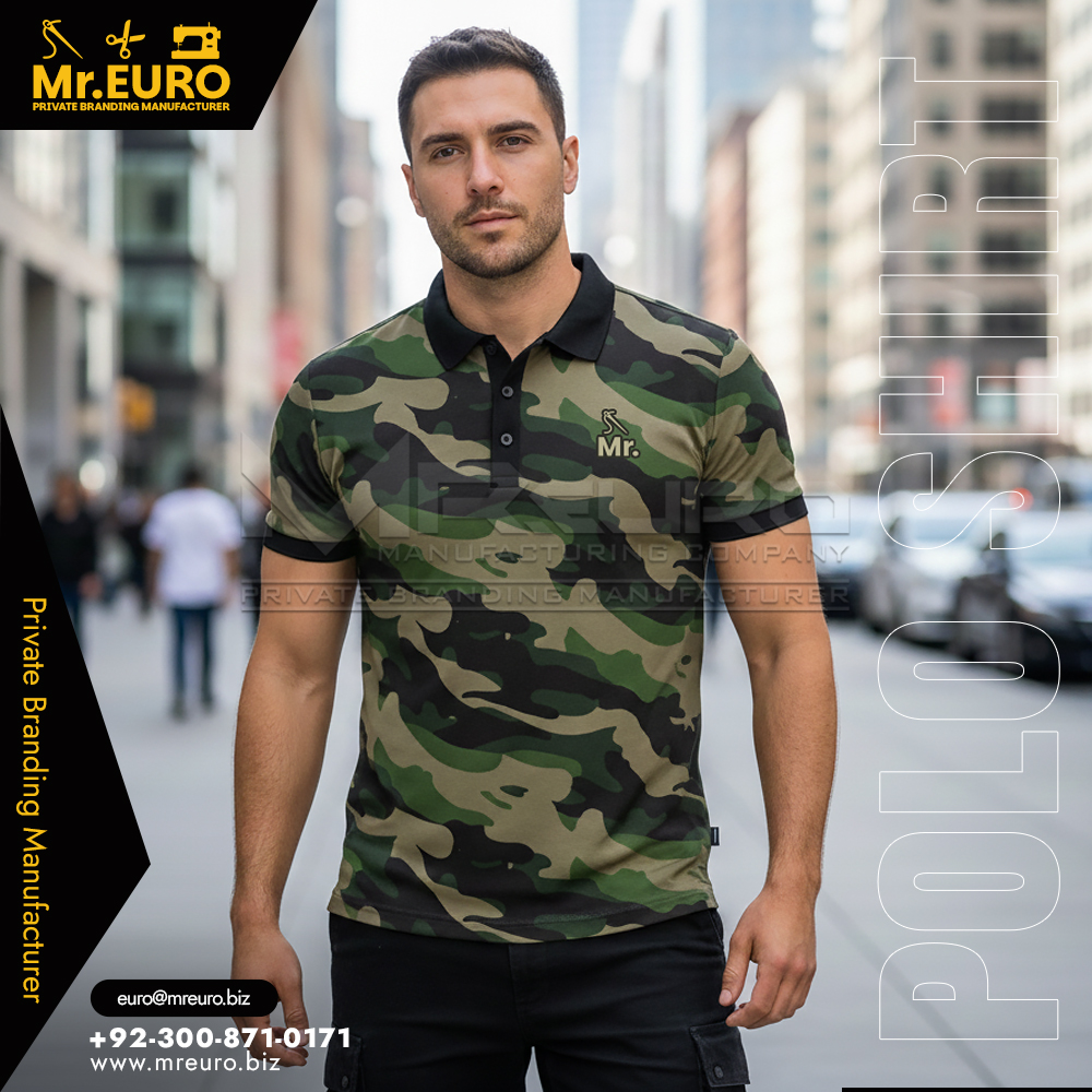 Comfortable Style Camouflage Polo Shirt