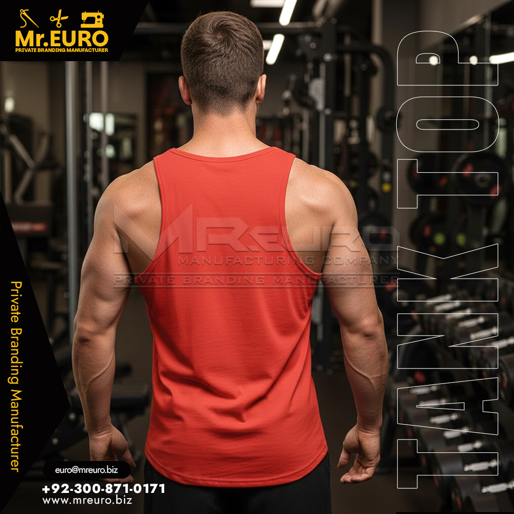 Men's Red Training Tank Top - Image 2