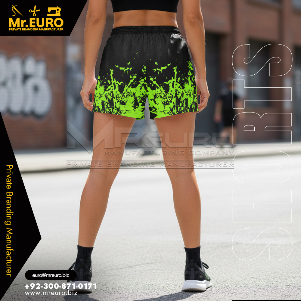 Women Black Graphic Shorts Bold Summer Style - Image 2