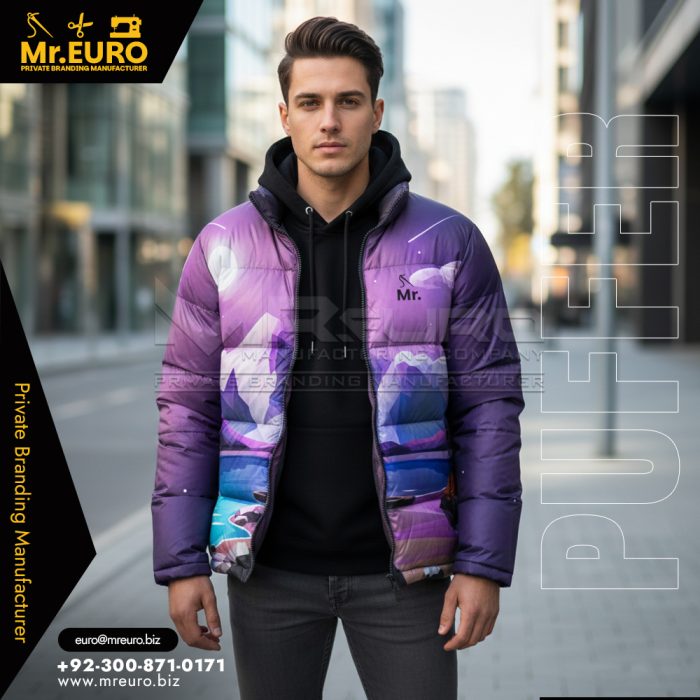 Sublimated Trendy Winter Fashion Puffer Jacket