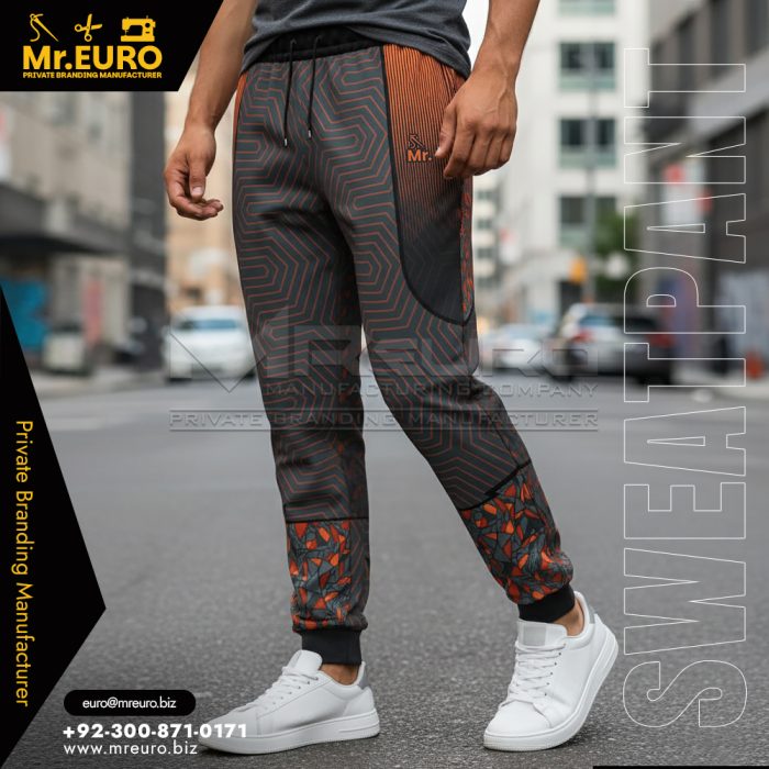 Casual Streetwear Patterned Sweat Pant