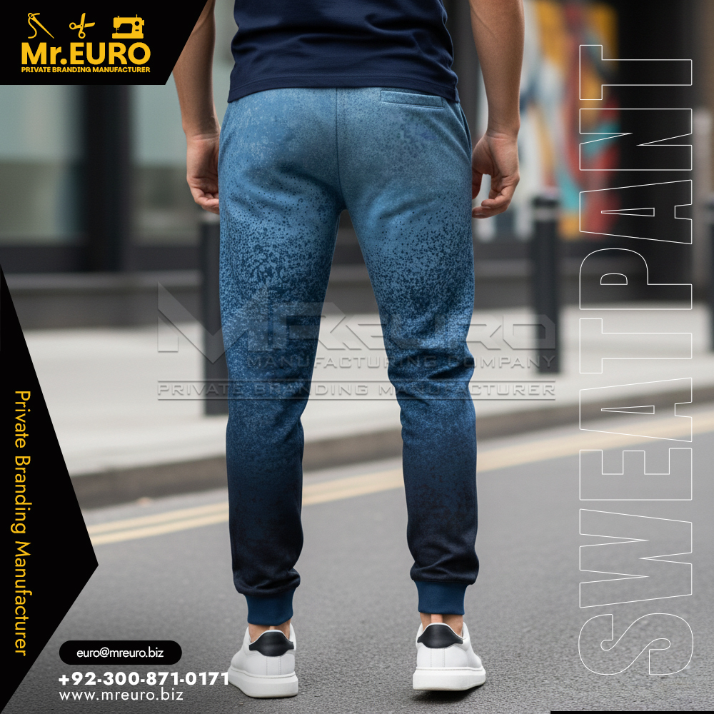 Denim Look Stretch Sweat Pant for Comfort & Style - Image 2