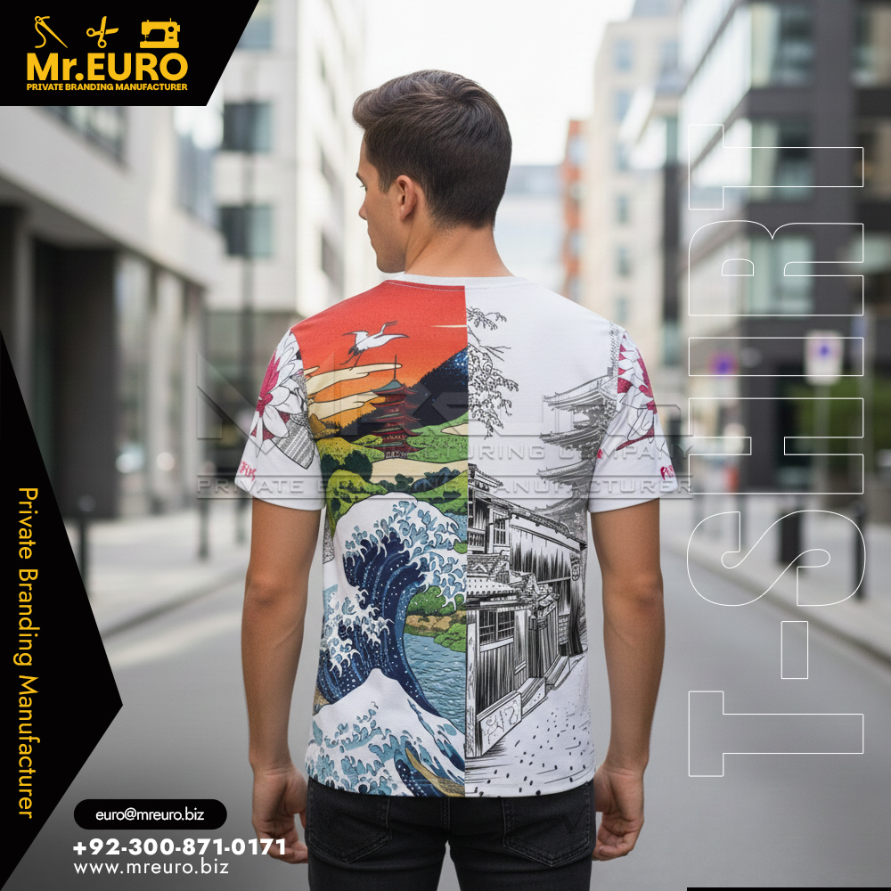 White Graphic Sublimation T-Shirt Clean Style - Image 2