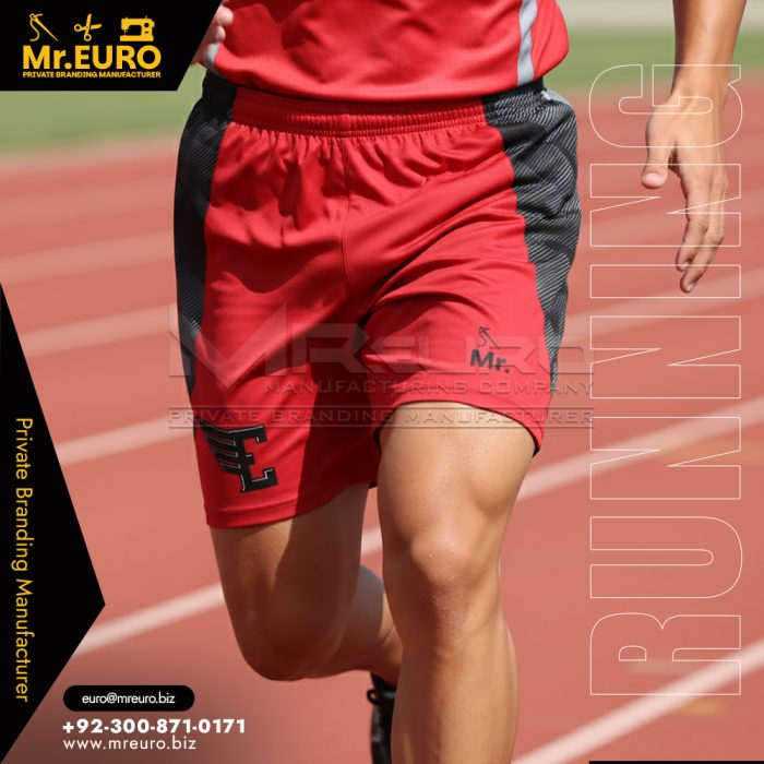 Stretch Fit Red Running Shorts for Daily Training
