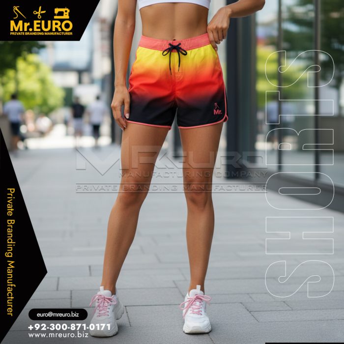 Multicolor Casual Shorts Women Vibrant Style