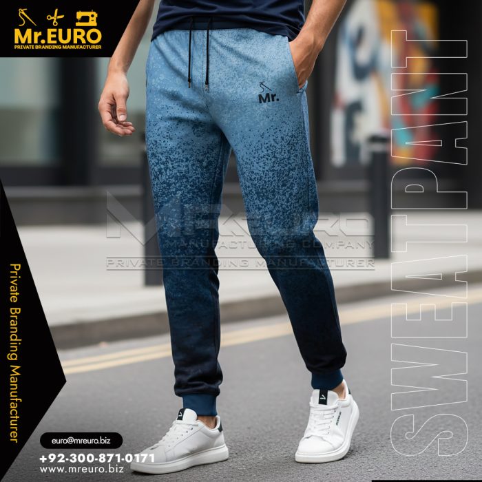 Denim Look Stretch Sweat Pant for Comfort & Style
