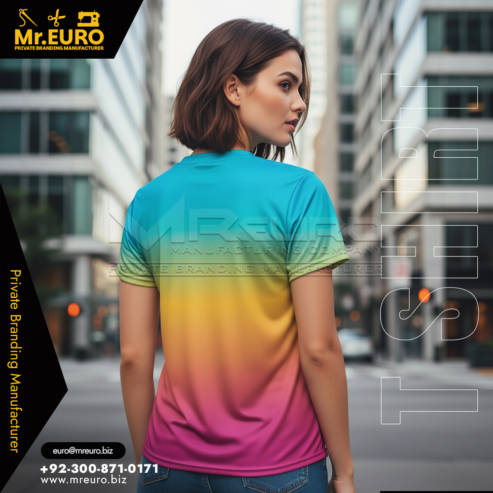 Stylish Women Butterfly Print V Neck T Shirt - Image 2