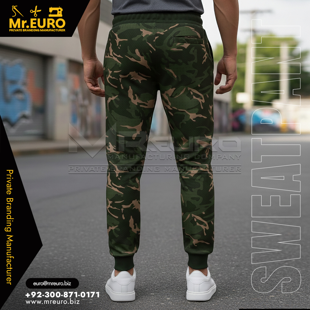 Camo Military Style Sweat Pant for Rugged Wear - Image 2