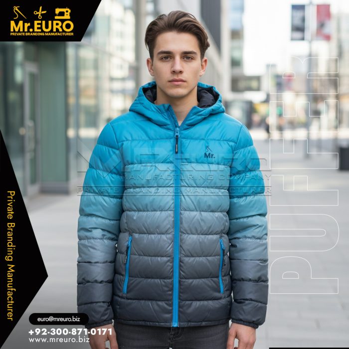 Gradient Lightweight Warm Winter Puffer Jacket