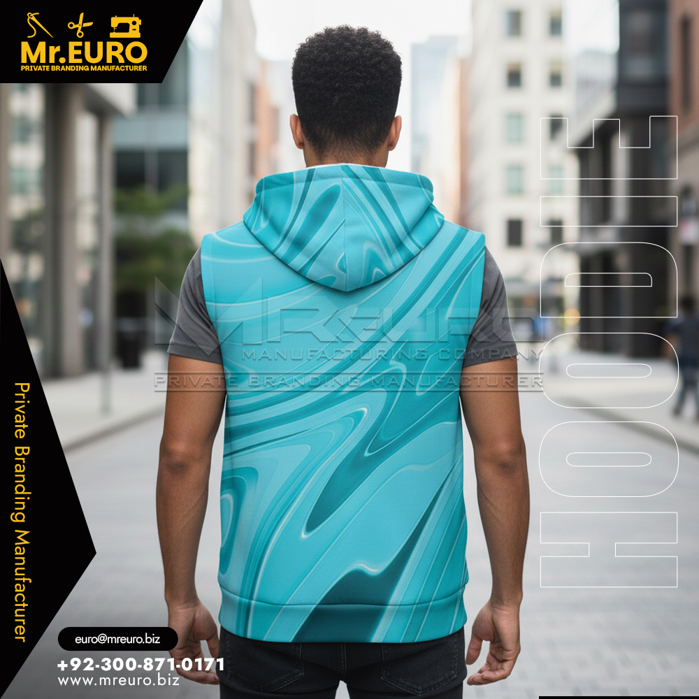 Casual Sleeveless Zip Hoodie for Men's Everyday Wear - Image 2