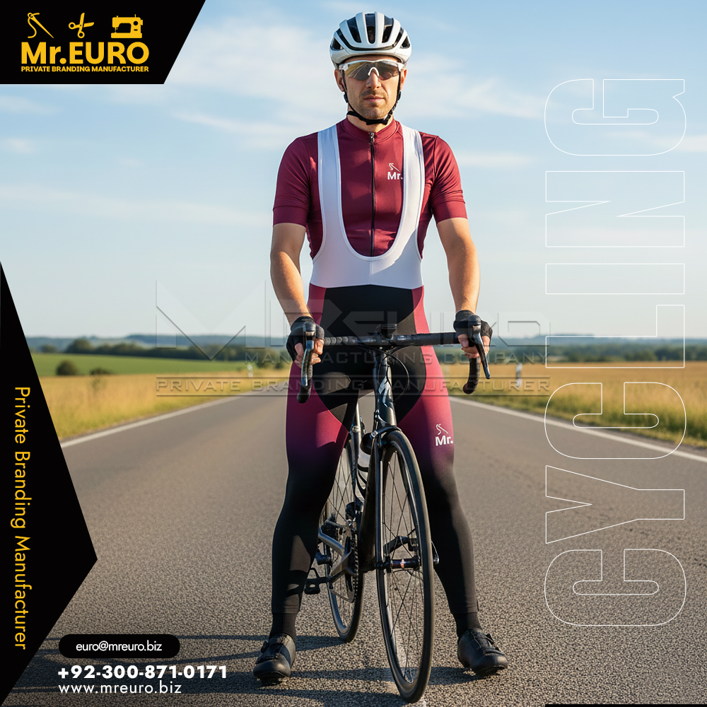 Premium Red & White Cycling Bib Tight