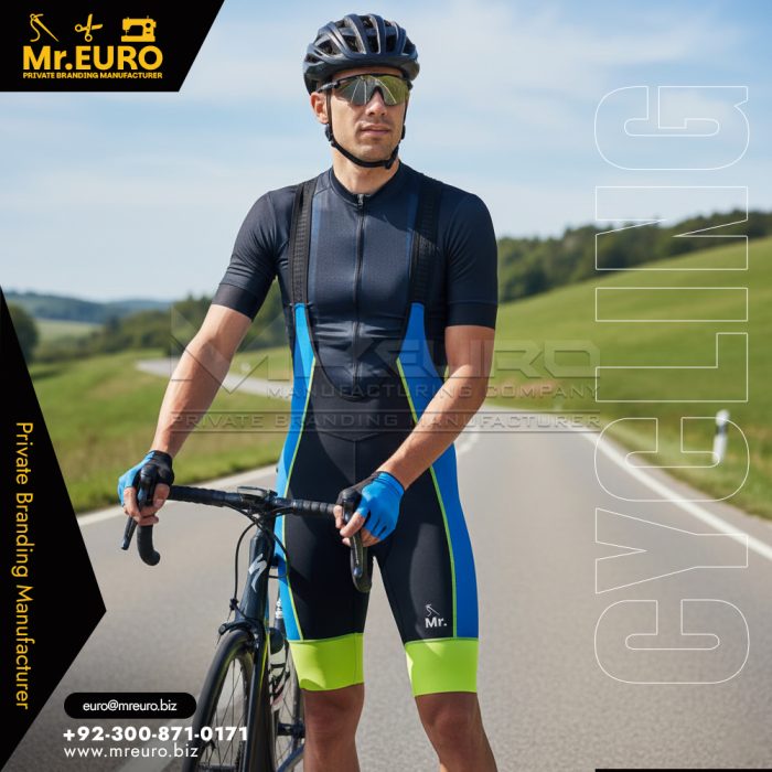 Pro Blue Cycling Bib Shorts for Race Day Riders