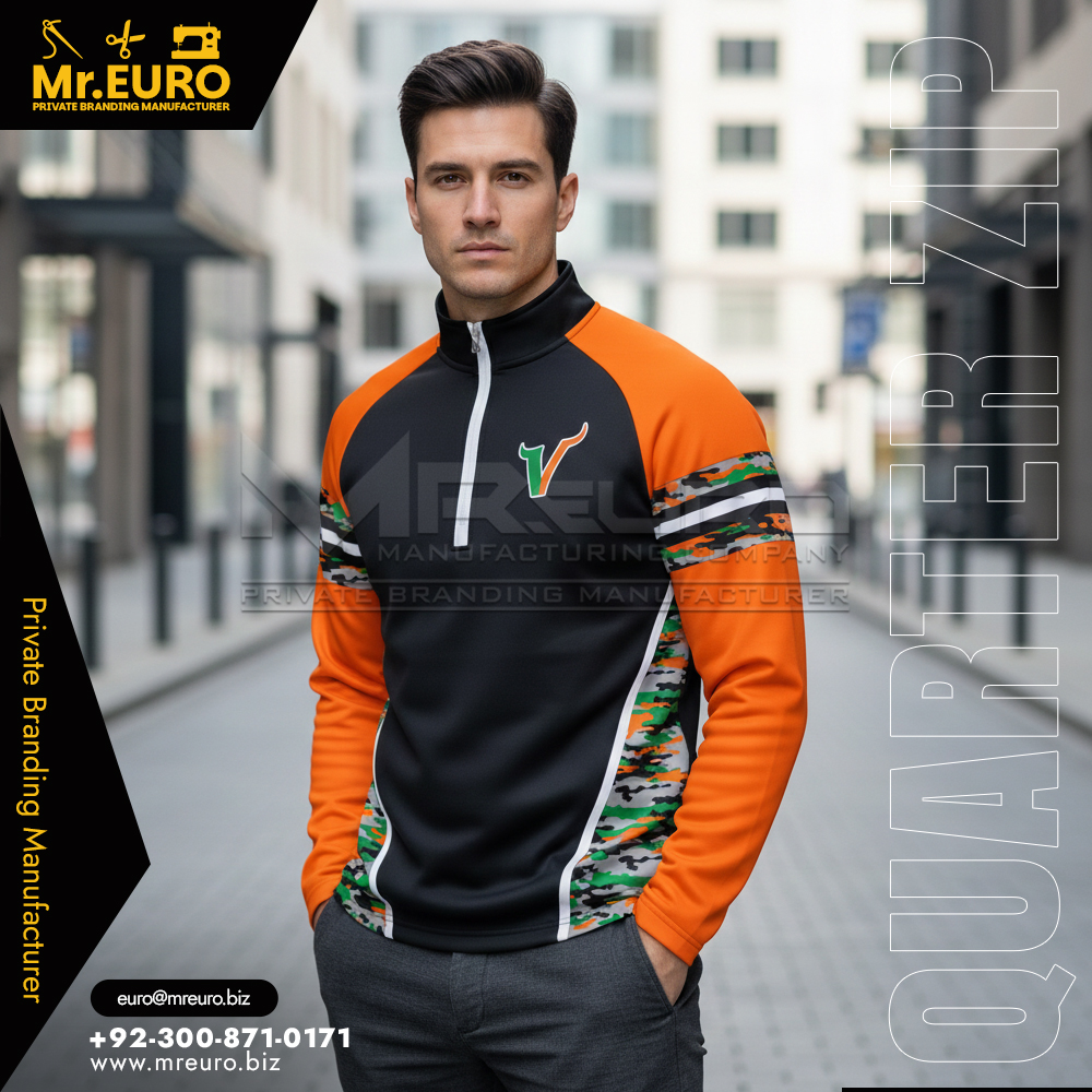 Sublimated 1/4 Zip Pullover for Casual Layering